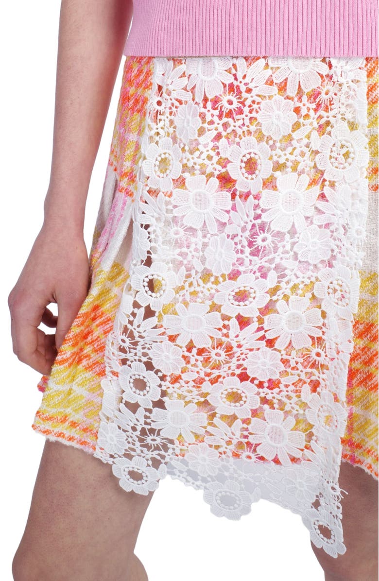 Anna Sui Capri Plaid Kilt Skirt, Alternate, color, Lemon Multi