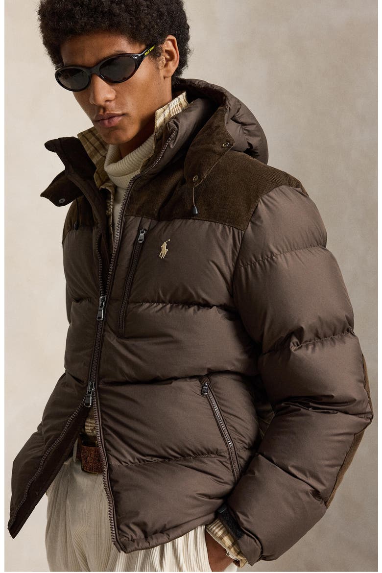 The Gorham Hybrid Down Jacket, Alternate, color, DARK BEECH
