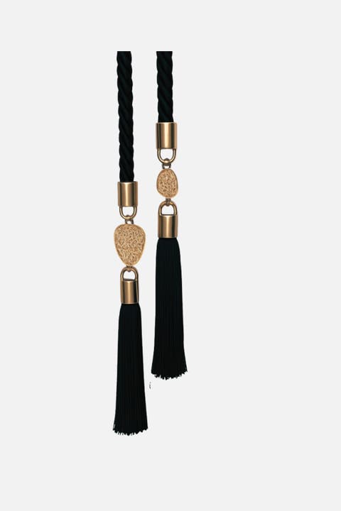 Silk Tassel Belt With Charms