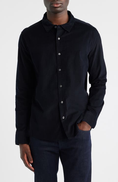 Herigate Cotton Corduroy Button-Up Shirt