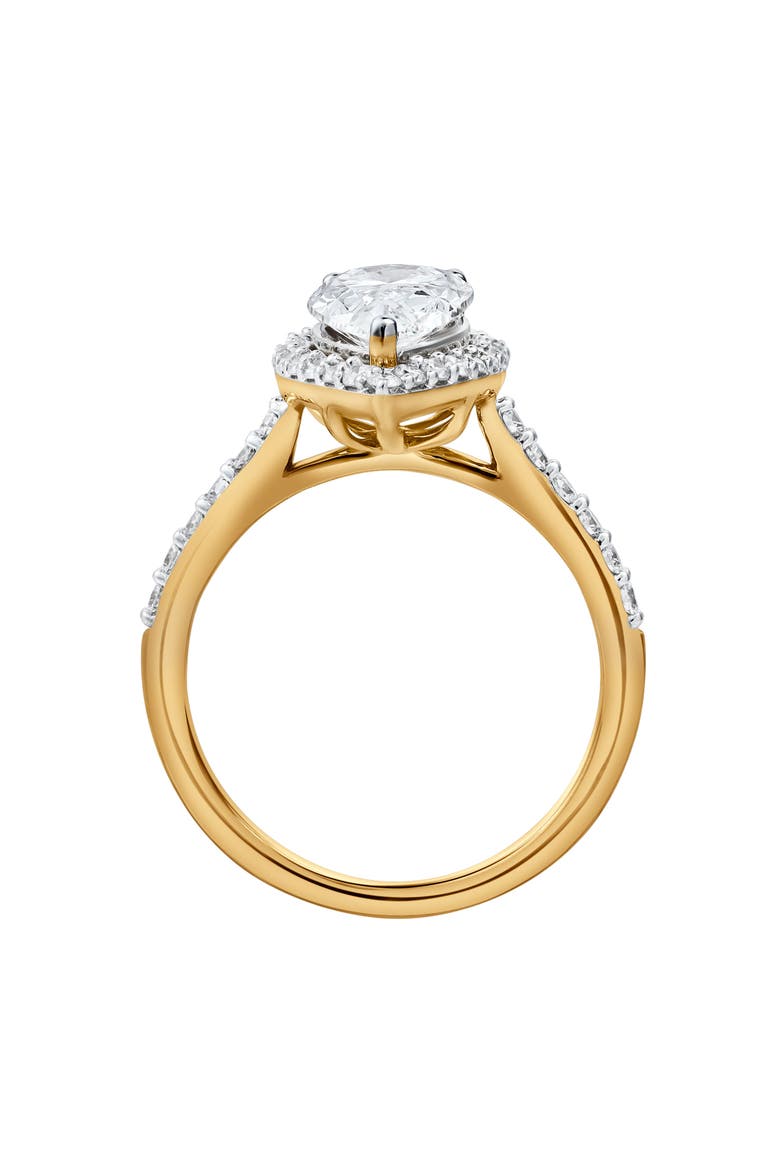 Hana 14K Yellow Gold Pear Lab Grown Diamond Halo Engagement Ring - 2.45 Ct, Alternate, color, 14K Yellow Gold