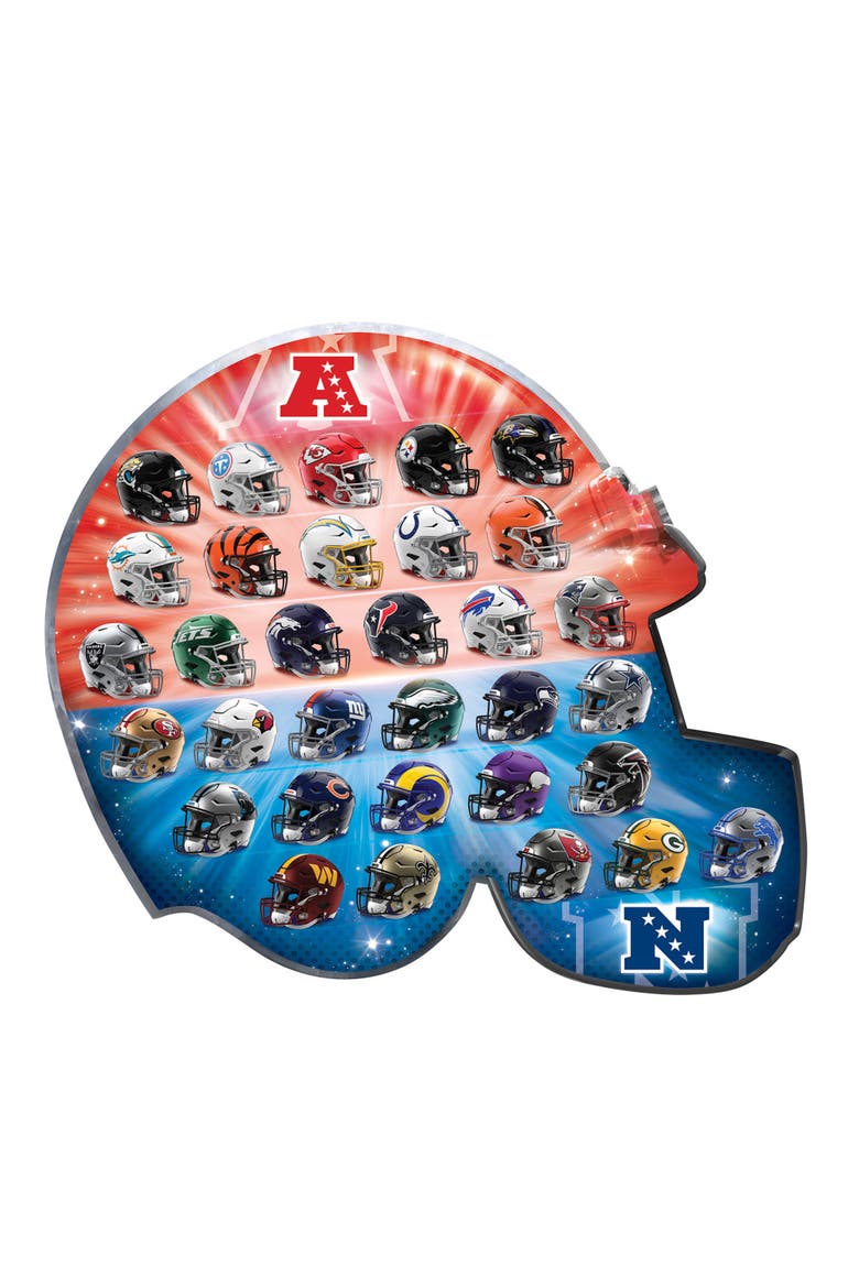 NFL Teams Helmet 300 Piece Shaped Puzzle, Alternate, color, Multicolor
