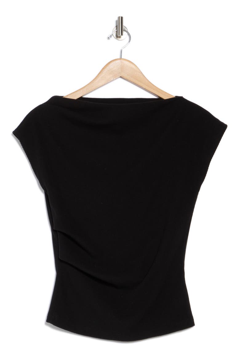 Cowl Neck Rib Knit Top, Alternate, color, BLACK