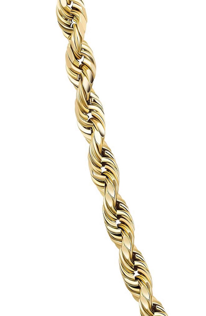 BEST SILVER 10K Gold 3mm Rope Chain Necklace, Alternate, color, 