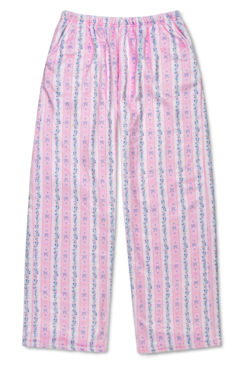 Kids' Floral Stripe Pajama Pants, Main, color, PINK MULTI