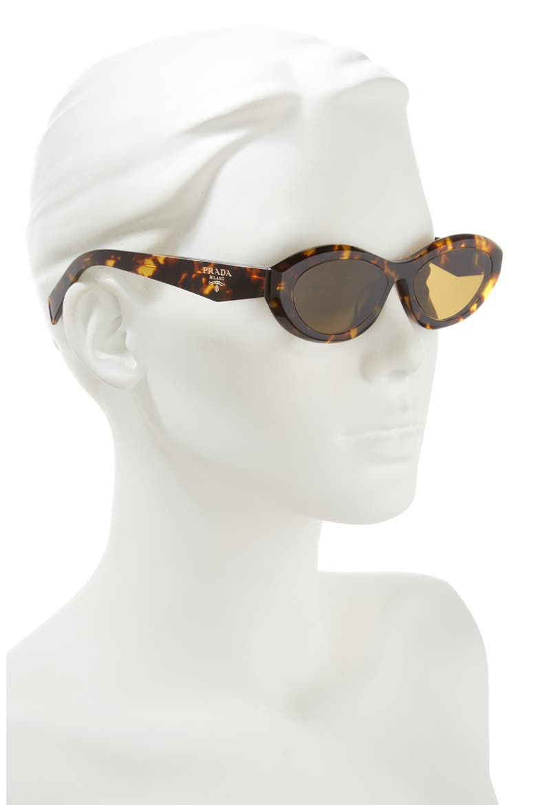 56mm Oval Sunglasses, Alternate, color, DARK BROWN
