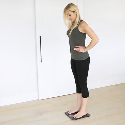 Escali Slim Glass Bathroom Scale In Black