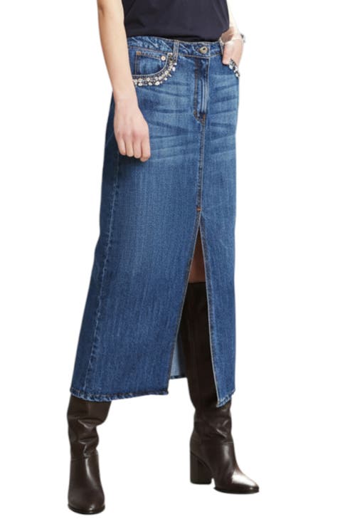 Denim Midi Skirt