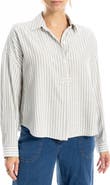 MAX STUDIO Stripe Button-Up Shirt