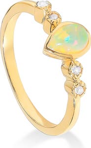 YS GEMS Pear Gemstone Ring