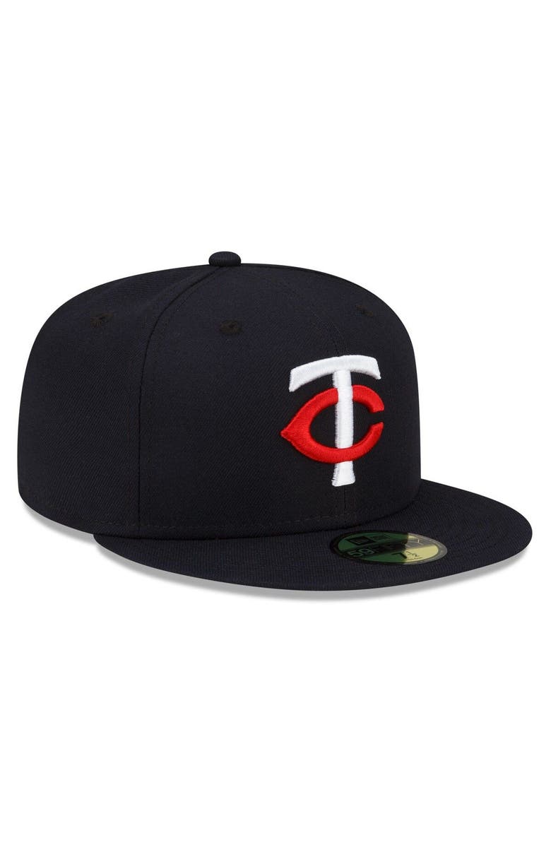 New Era Men's New Era Navy Minnesota Twins 2023 Authentic Collection Home 59FIFTY Fitted Hat, Alternate, color, Navy