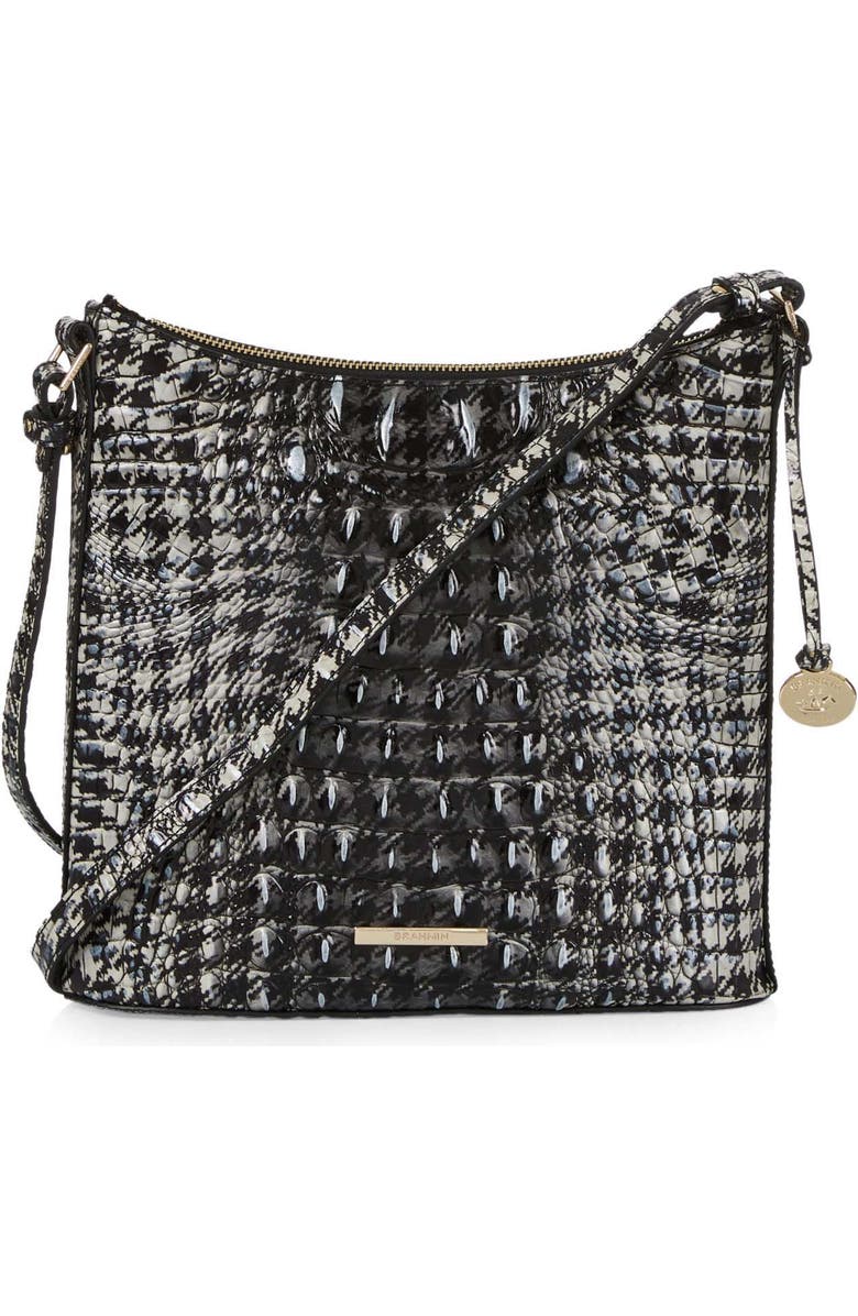 Brahmin Katie Croc Embossed Leather Crossbody Bag, Main, color,