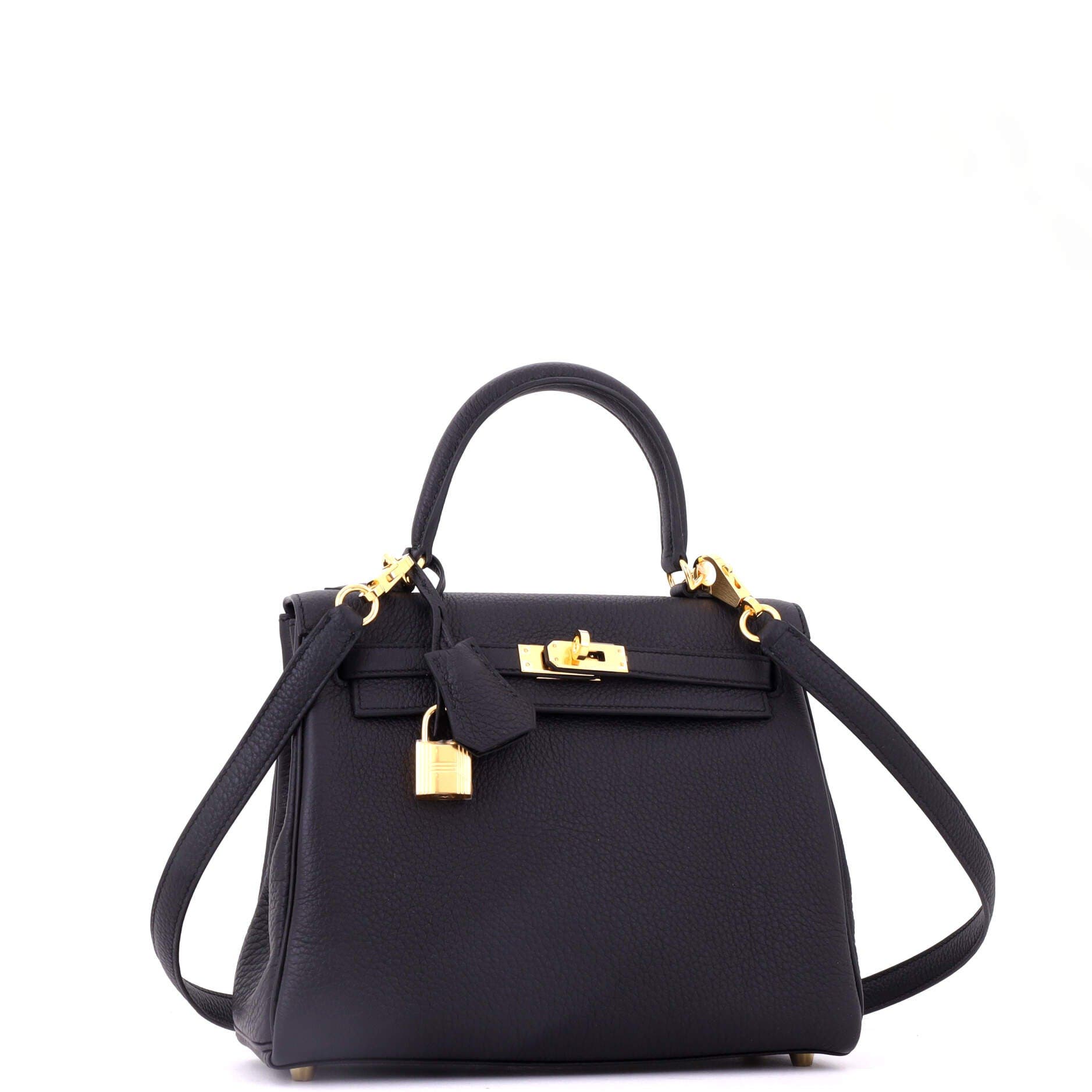 Pre-Owned Hermes Kelly Handbag Black Togo with Gold Hardware 25, Alternate, color, Noir