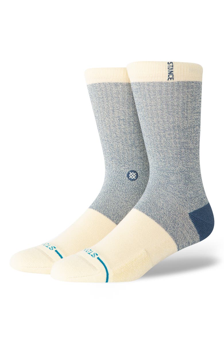 Stance Horizon Crew Socks, Main, color, Indigo