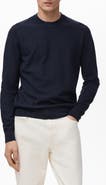 MANGO Crewneck Piqué Sweater