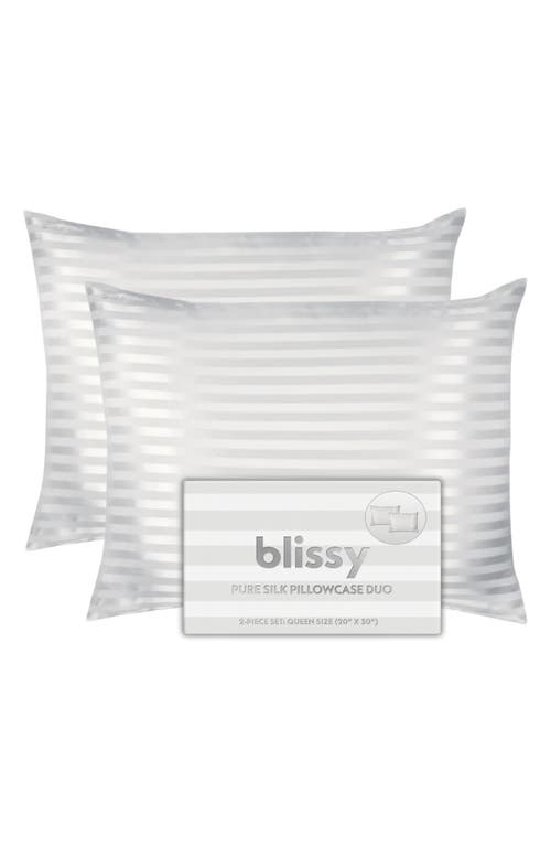 Blissy Set Of 2 Mulberry Silk Pillowcases