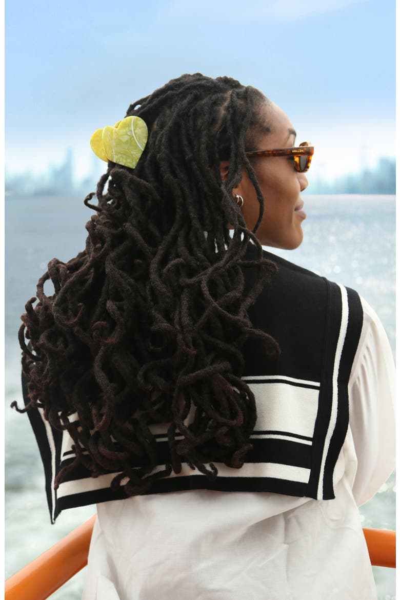 Tennis Lover Hair Claw Clip, Alternate, color, YELLOW