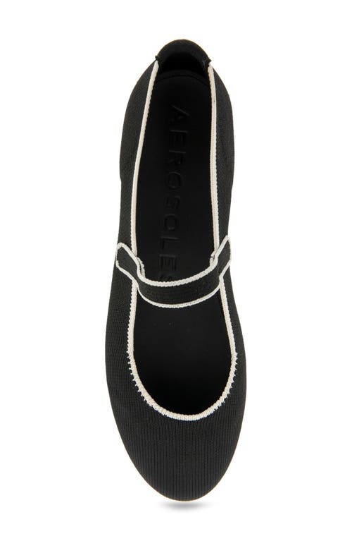 Shop Aerosoles Perry Knit Mary Jane Flat In Black Knit Fabric
