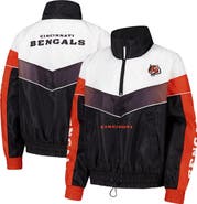THE WILD COLLECTIVE Women's The Wild Collective Black Cincinnati Bengals 1/4 Zip Track Jacket