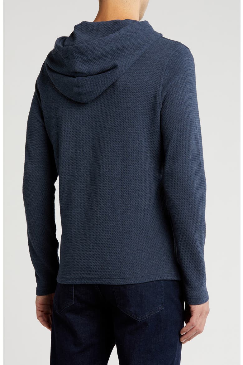 Kylian Waffle Knit Hoodie, Alternate, color, BLUE NIGHT