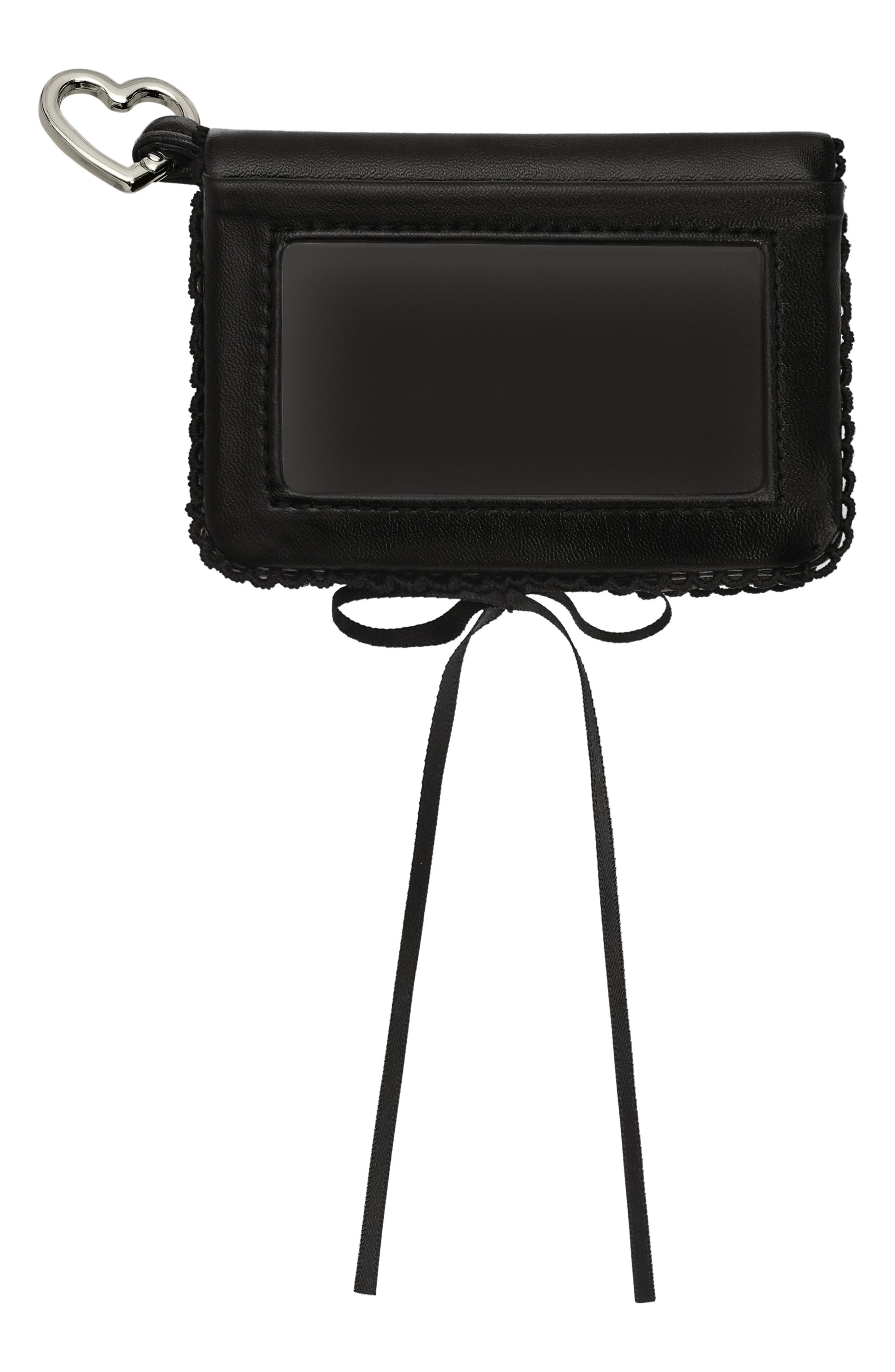 Stand Oil Embroidered Logo Wallet, Alternate, color, Black