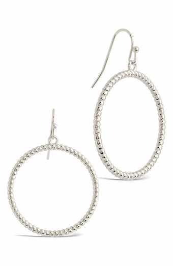 Sterling Forever Terina Hoop Drop Earrings