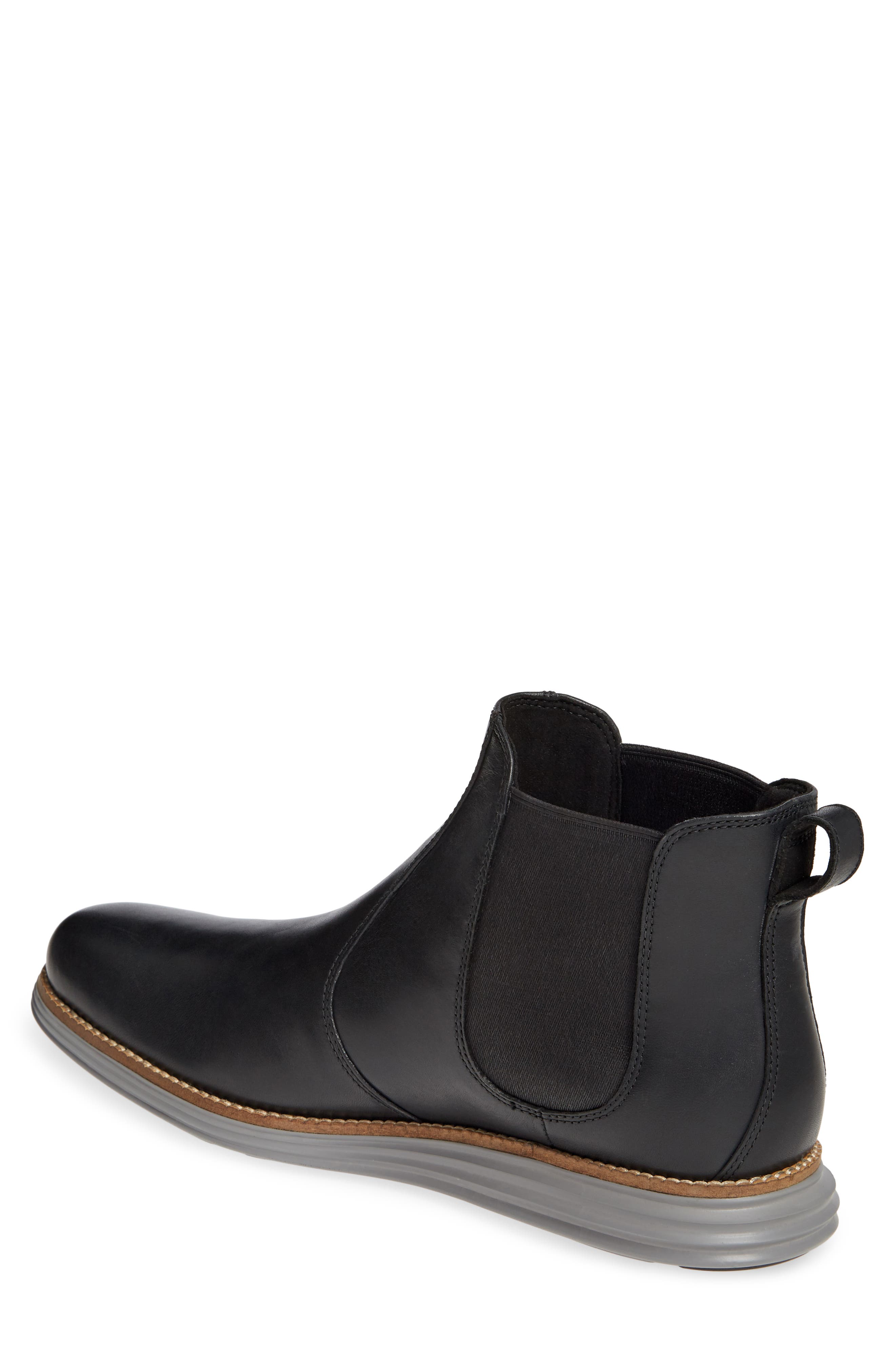 Original Grand Waterproof Chelsea Boot, Alternate, color, BLACK/ IRONSTONE LEATHER