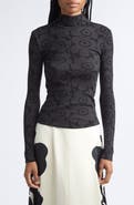 Marimekko Unikko Vilpotus Wool Turtleneck Top
