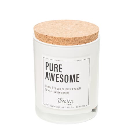 Pure Awesome Soy Candle Wax White 7.76 oz Burn Time 40