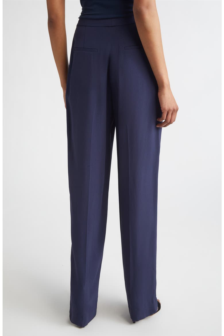 Lydia Pleated Lightweight Stretch Cady Pants, Alternate, color, MIDNIGHT