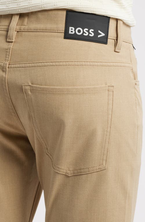 Hugo Boss Boss Delaware Slim Fit Five Pocket Pants In Brown