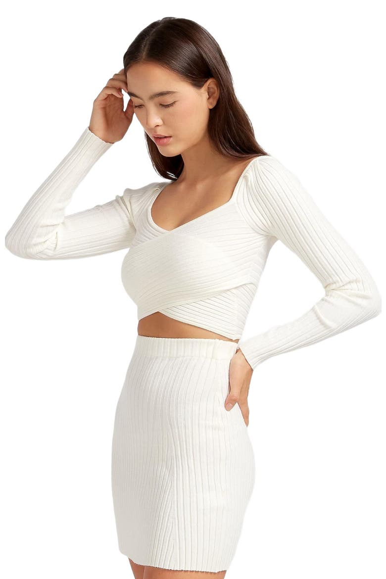 Forget Me Not Knit Crop, Alternate, color, Cream