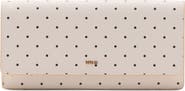 MANGO Polka Dot Faux Leather Flap Wallet