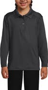 Lands' End School Uniform Girls Long Sleeve Feminine Fit Rapid Dry Polo Shirt