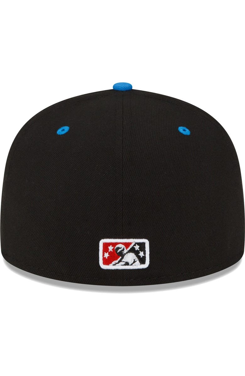 New Era Men's New Era Black/Blue Rocket City Trash Pandas Copa De La Diversion 59FIFTY Fitted Hat, Alternate, color, 