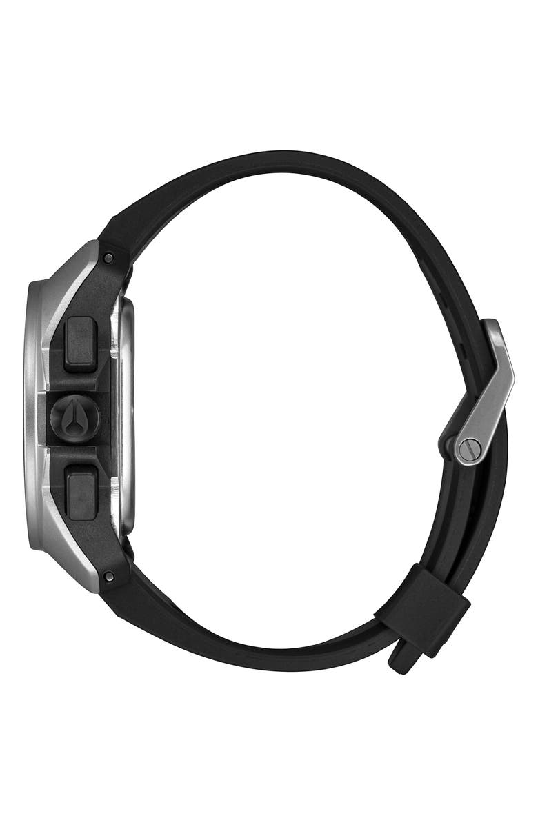 Nixon Ripley Ana-Digi Silicone Strap Watch, 47mm, Alternate, color, Surplus / Black