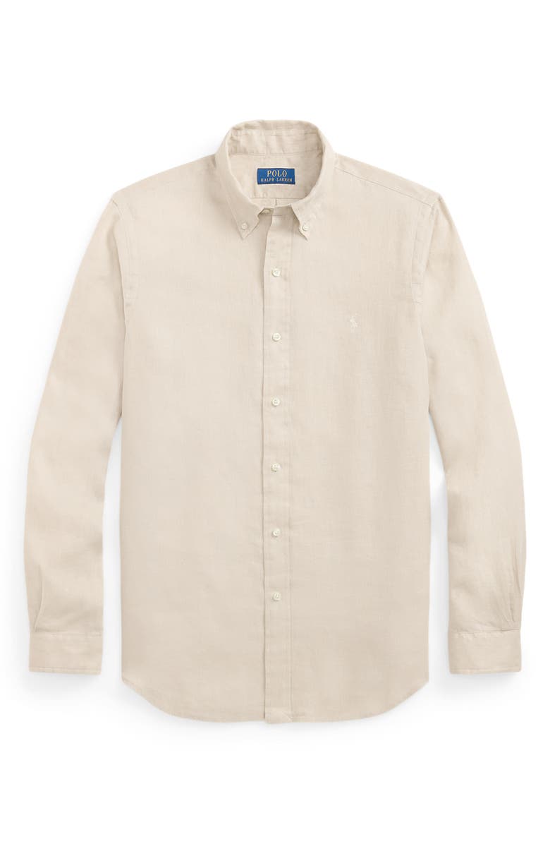 Polo Ralph Lauren Classic Fit Linen Button-Down Shirt, Alternate, color, Stoneware Grey