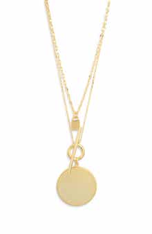 NORDSTROM RACK Set of 2 Demi Fine Disc Pendant Necklaces