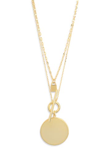 Nordstrom Rack Set Of 2 Demi Fine Disc Pendant Necklaces