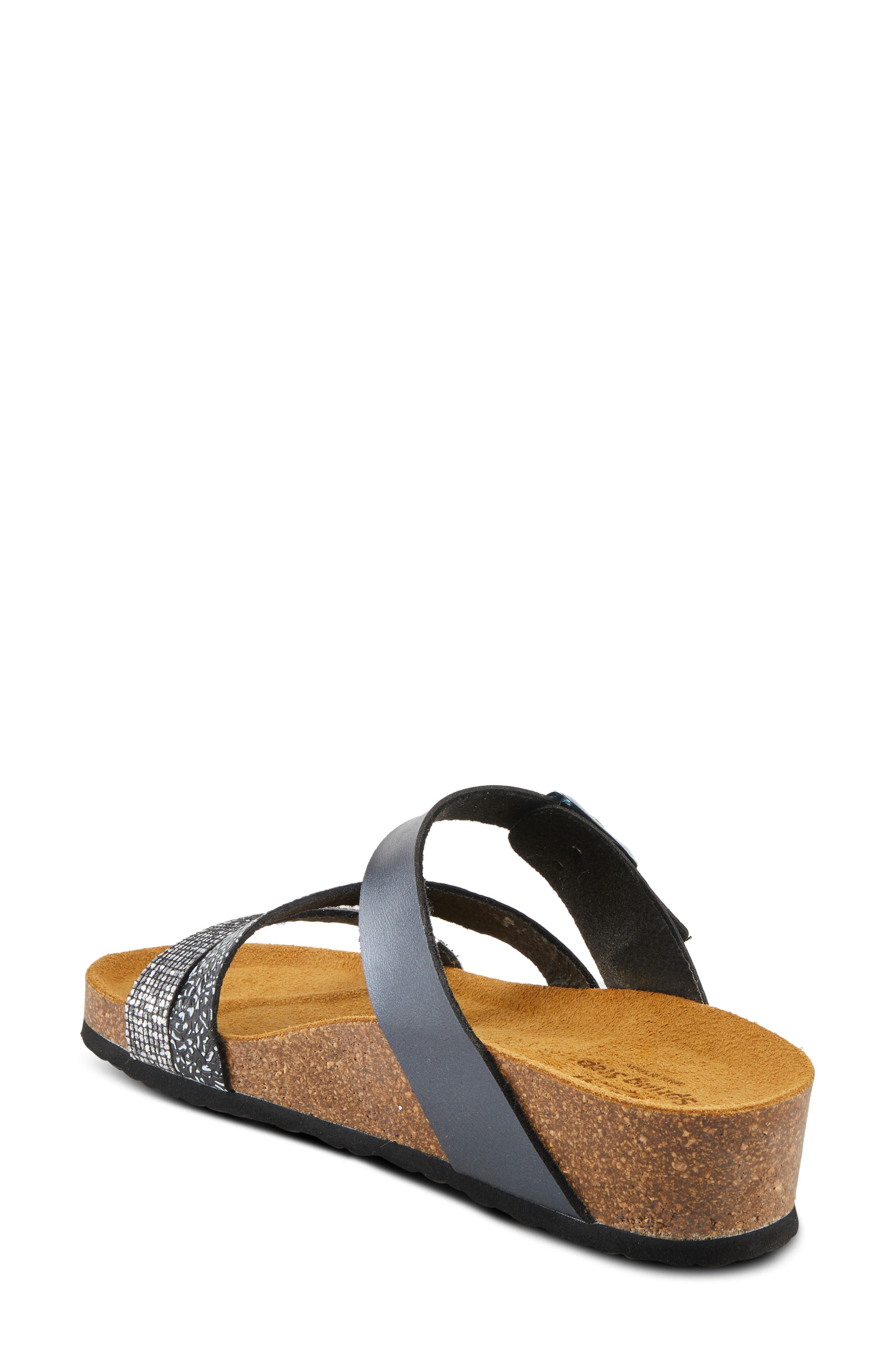 Spring Step Arenall Platform Wedge Slide Sandal, Alternate, color, Black Multi
