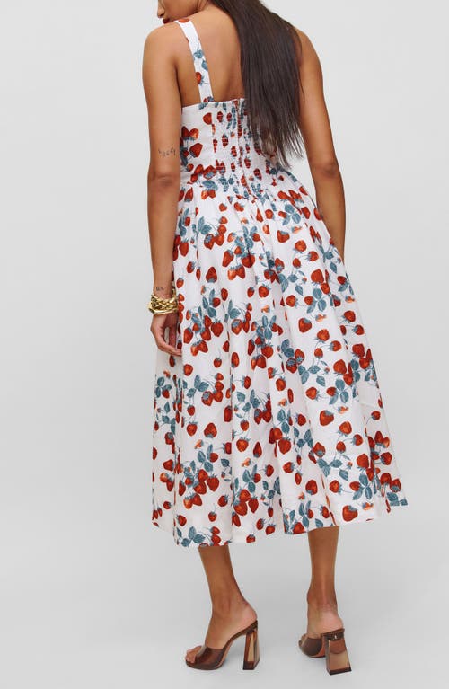 Reformation Balia Linen Sleeveless Basque-waist Midi Dress