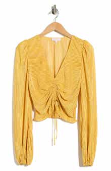 Ramy Brook Yolande Long Sleeve Ruched Top