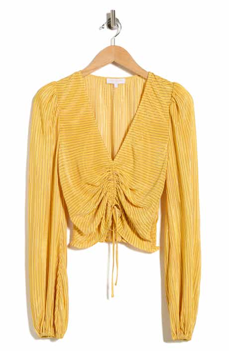 Ramy Brook Yolande Long Sleeve Ruched Top