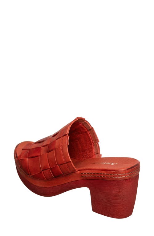 Antelope Tamia Weave Slide Sandal In Red