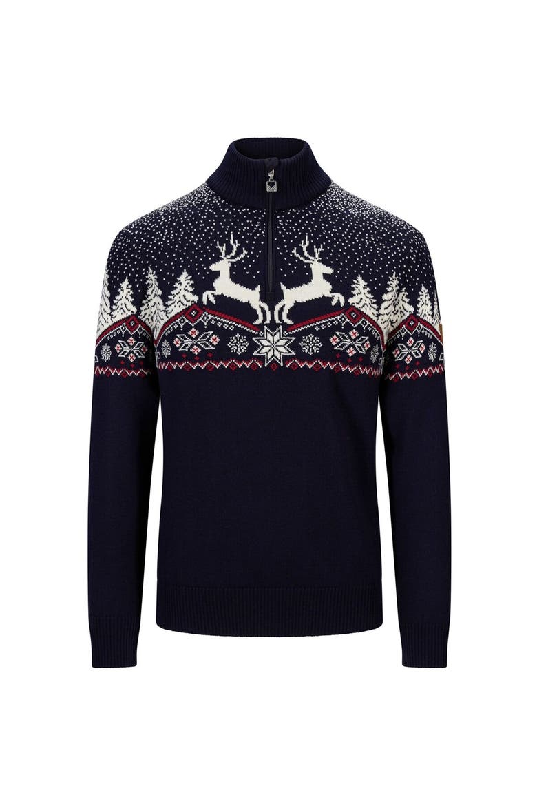 Dale Christmas Sweater - Men's, Alternate, color, Navy/Off White/Red Rose2
