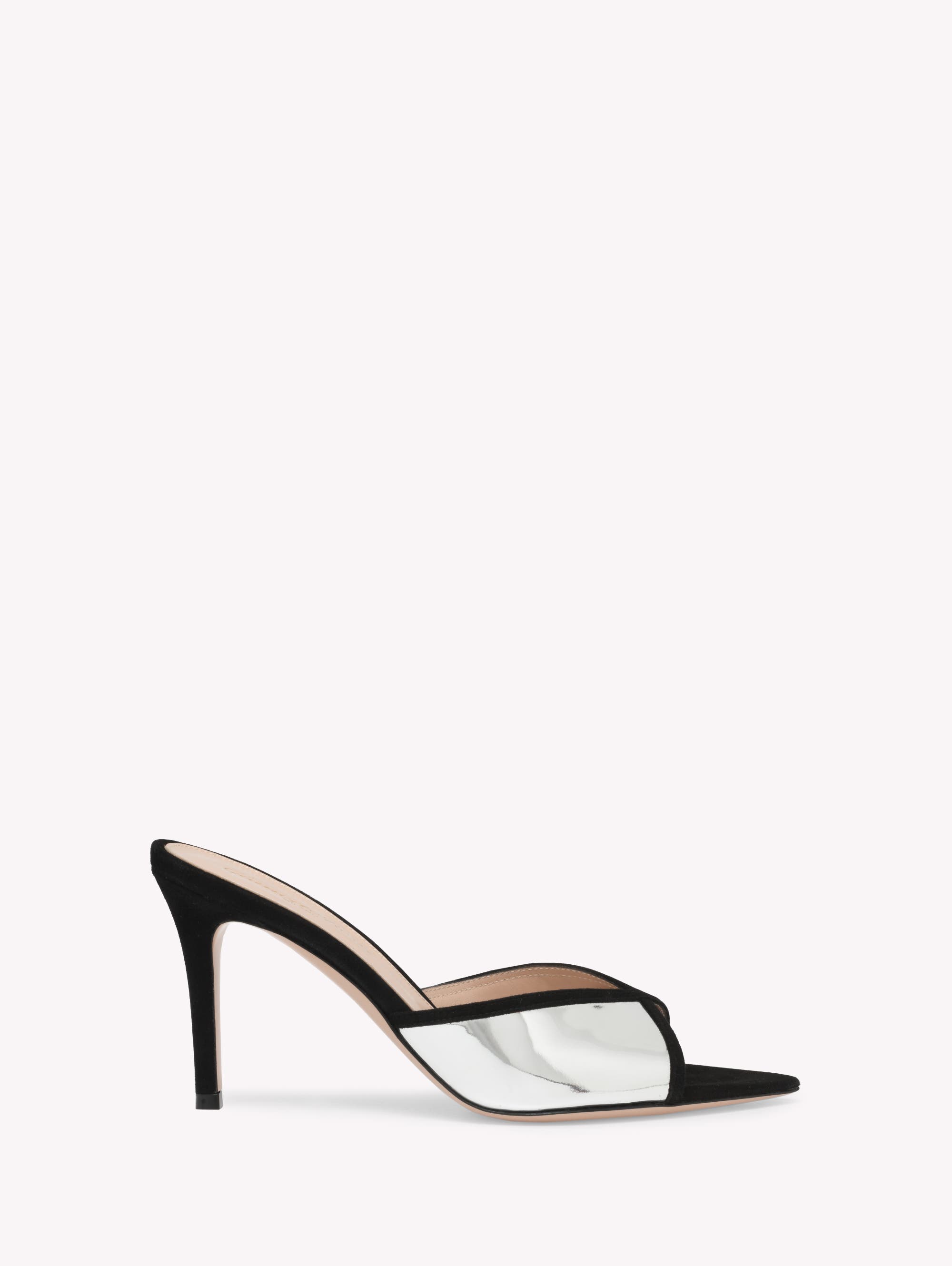 Confetti Mule, Main, color, Black Calf Leather