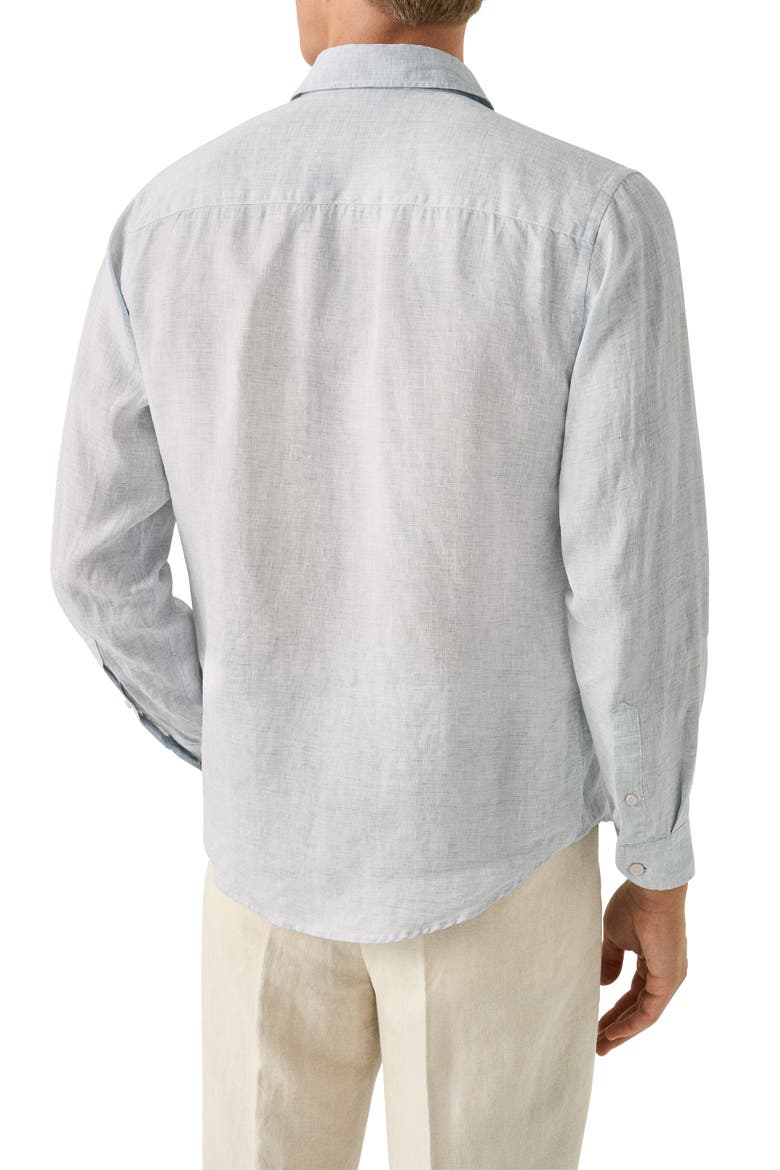 Regular Fit Linen Dress Shirt, Alternate, color, LIGHT BLUE