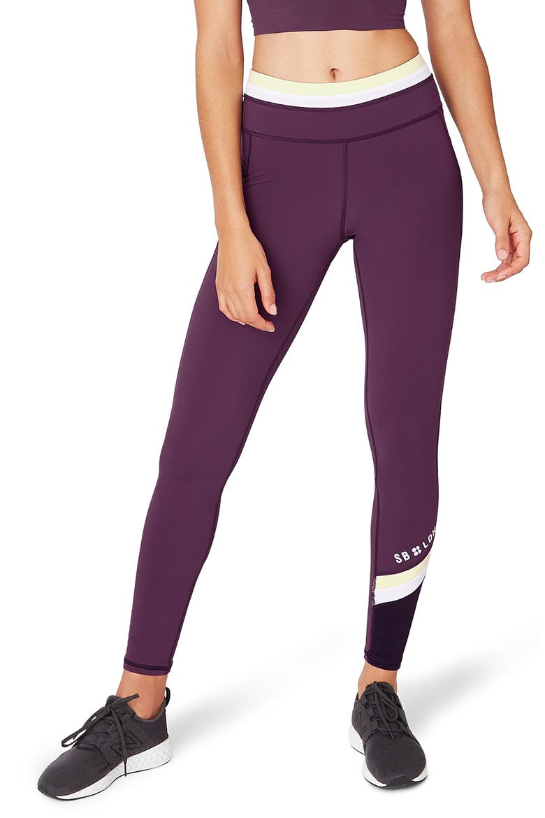 Zero Gravity Run Leggings, Main, color, AUBERGINE COLOUR BLOCK