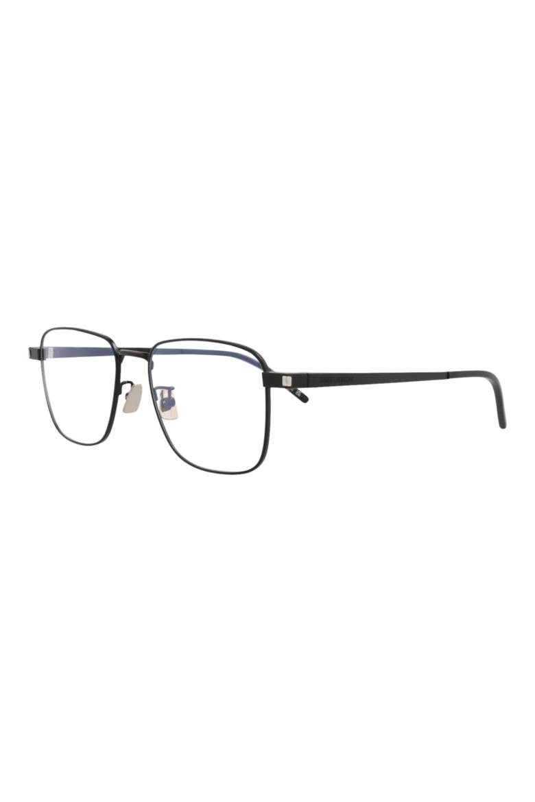 54mm Square Optical Glasses, Alternate, color, BLACK BLACK TRANSPARENT