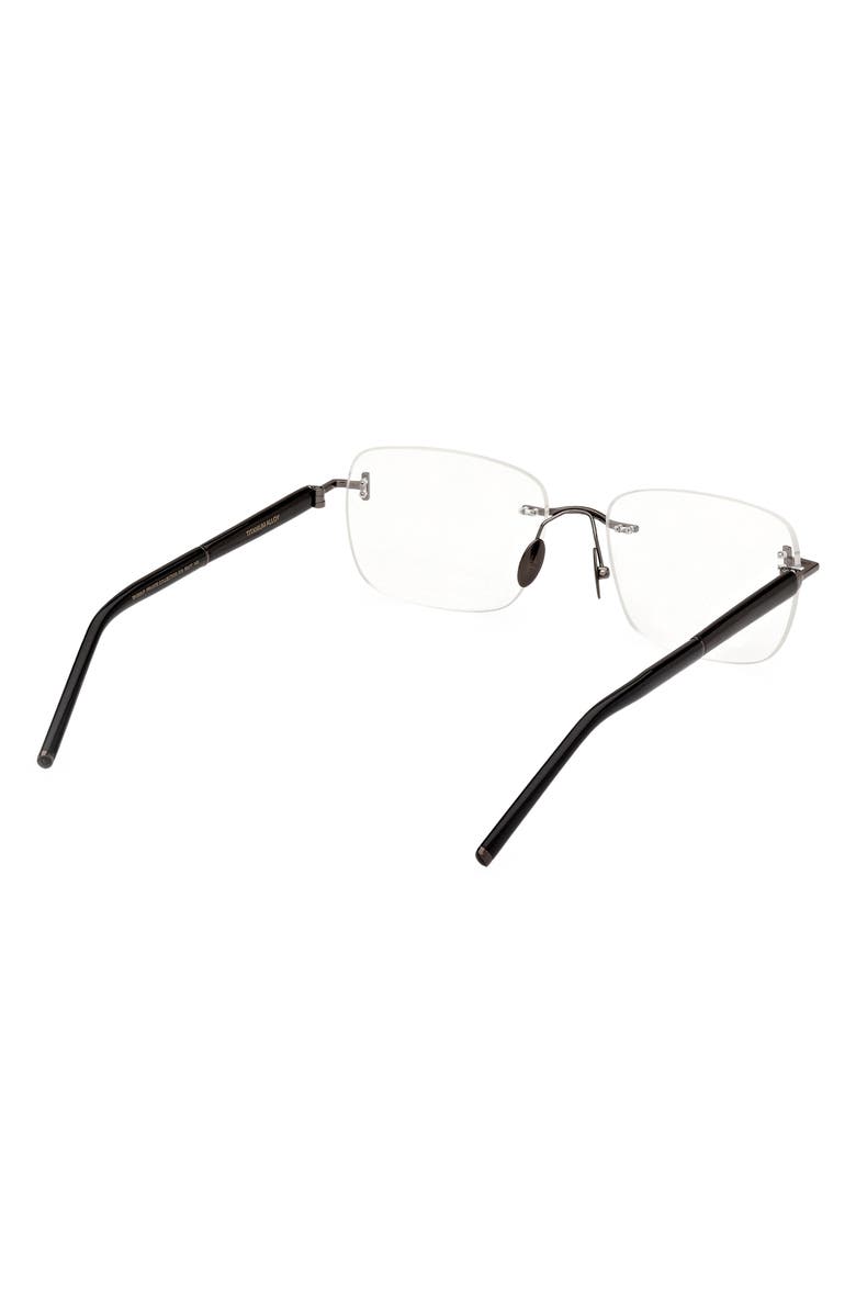 TOM FORD 56mm Rectangular Optical Glasses, Alternate, color, Gunmetal Brown / Striped Green